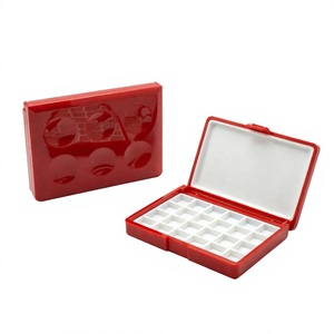 Novedades: Caja de Pintura Portátil Rectangular de Plástico Pequeña, 8cm x 6cm x 1.7cm, para Acuarela/Acrílico - Product Image 3