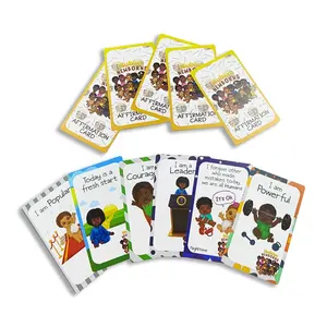 Impresión personalizada para niños pequeños, tarjetas de advertencia y flash, de plástico PVC, lavables, impermeables, boby