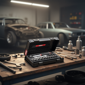 Jeu de douilles Usag 1/2 pouce, 13 pièces, métrique, pour réparation automobile - Product Image 3