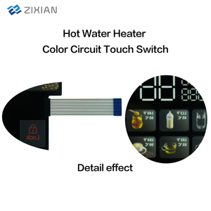 Panneau de clavier à membrane avec bouton tactile à circuit couleur personnalisé <span class=keywords><strong>pour</strong></span> machines à café et appareils électroménagers - Étanche - Product Image 5