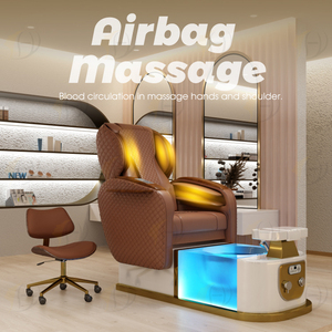 أثاث أظافر صالون سبا حديث فاخر ، كراسي باديكير كهربائية بيضاء - Product Image 4