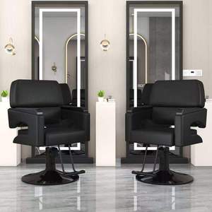 Silla de Barbero Ergonómica Hidráulica con Rotación de 360 Grados, Cuero PU de Lujo, Reposapiés de Metal, para Barbería, Salón, Hotel - Product Image 4