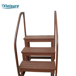 Escalón de 3 Niveles para <span class=keywords><strong>Piscina</strong></span>, <span class=keywords><strong>Rectangular</strong></span>, de Poliestireno Expandido, Color Marrón, con Pasamanos - Product Image 2