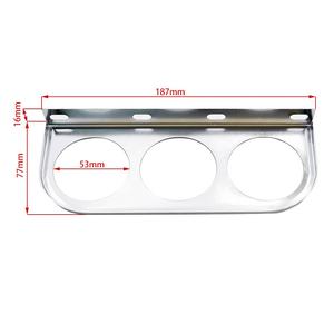 2 "52MM evrensel 3 in 1 Amp metre yağ basıncı su sıcaklığı göstergesi krom üçlü ölçer kiti araba metre - Product Image 4