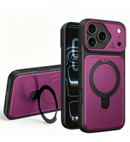 Coque de téléphone magnétique antichoc en gros pour iPhone 18 Pro Max, protection double couche avec béquille rotative