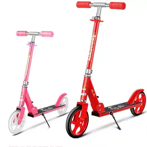 Çocuk scooter iki tekerlekli büyük çocuk genç katlanır scooter çocuk kız tek pedallı scooter