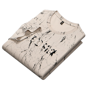 T-shirt Estiva da Uomo Casual 100% Cotone 180 Grammi a Maniche Corte, Maglia Business Stampata Digitalmente, Tinta Unita, Anti-Pilling, Vestibilità Regolare - Product Image 5