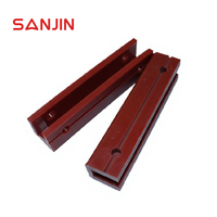 Doublure de patin de guidage d'ascenseur rouge 140x10mm pour rail de guidage du contrepoids de cabine d'ascenseur