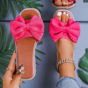 Sandalias Planas con Lazo para Mujer, Estilo Europeo y Estadounidense, Comercio Exterior Transfronterizo, Novedad - Product Image 1