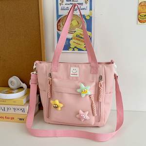 Sac <span class=keywords><strong>Tendance</strong></span> 2025 quotidien décontracté sac à bandoulière tout match petit frais couleur unie quotidien bandoulière sac fourre-tout mignon étoile à cinq branches - Product Image 2