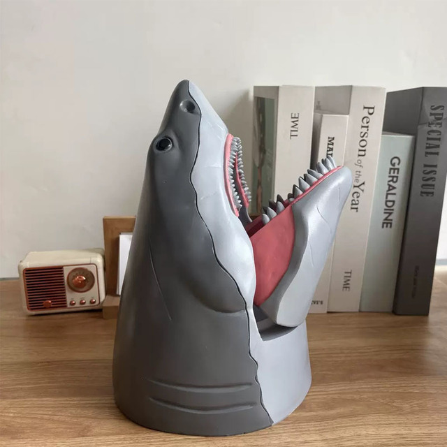 New JAWS 50th Anniversary Shark-Shaped Resin Popcorn Bucket with Custom Logo High Quality for Party Favors