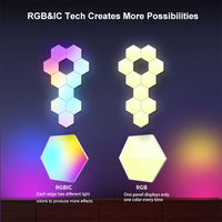 10/6/3 paquets lampe murale hexagonale Tuya Wifi intelligente, compétition électrique, atmosphère, veilleuse, application à distance, commande vocale