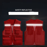 Gilet de travail réfléchissant haute visibilité en maille pour homme, personnalisé, avec poches et logo, pour la construction et la sécurité