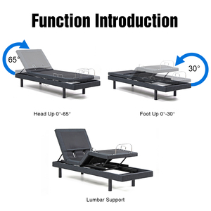 Cama Eléctrica Ajustable Inteligente Multifuncional Rondure ABM3 de Tres Motores con Base Eléctrica Ajustable con Masaje - Product Image 6