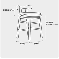 Tabourets de bar style farmhouse, tabourets de bar à hauteur de comptoir, chaises de bar en bois massif avec coussin d'assise moelleux pour la cuisine