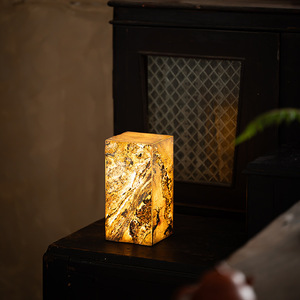 Lámpara de Mesa de Piedra Natural Estilo Chino, E27 LED, Luz Ambiental para Sala de Té, Decoración Inspirada en el Zen - Product Image 1