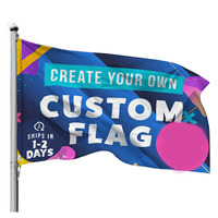 Drapeau personnalisé 3x5 pieds en polyester 100D, bannière imprimée sur mesure avec logo, drapeaux publicitaires personnalisés pour la promotion en extérieur