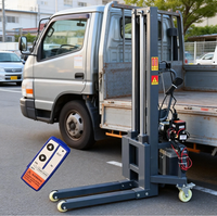 Mini chariot élévateur à fourche, mini transpalette, mini élévateur de marchandises, 300 kg, batterie lithium portable, chariot élévateur à fourche, grue élévatrice, chariot élévateur