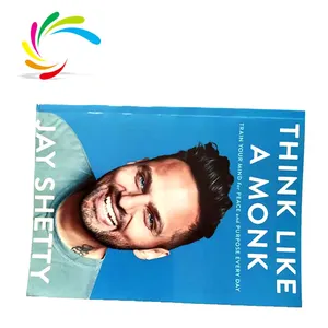 New arrival factory wholesale paperback book print light weight paper Bestseller motivative stock book Think like a monk