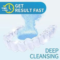 Bahfir Mint Stain-Free Silicone Retainer CleanTablets Invisalign Aligners Mouth Guard Fast Dental Cleaner Teeth Denture