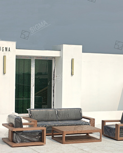 Sofá Minimalista de Teca, Líneas Sencillas, Moderno, para Hogar, Jardín, Boutique, Hotel, Terrazas - Product Image 4