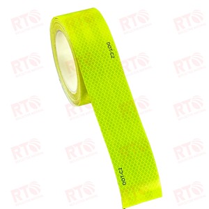 Tùy Chỉnh In Nhà Sản Xuất Huỳnh Quang Màu Vàng Trắng Dính Pet Dot C2 Cinta Reflectiva <span class=keywords><strong>Retro</strong></span> Xe Sticker Băng Phản Quang - Product Image 4