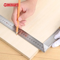 Règle d'angle carrée de 250 mm en acier inoxydable et alliage de zinc, outil de mesure pour le travail du bois DIY OEM