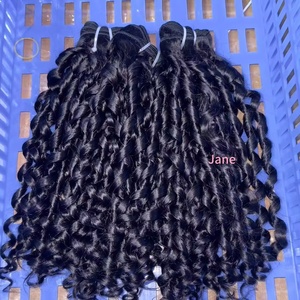 Lots de Cheveux Naturels Ondulés Bruts du Cambodge en Gros, Extensions de Cheveux Humains Bouclés Caribéens Birmans Vietnamiens Lisses pour Salons - Product Image 5