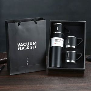 Vente en gros de thermos isothermes en acier inoxydable, ensemble cadeau avec 3 tasses en acier - Product Image 6
