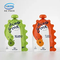 Pochette Doypack sans BPA de qualité alimentaire 100 ml pour purée de fruits avec bec verseur et bouchon champignon, idéale pour jus de fruits, lait et yaourt pour bébés