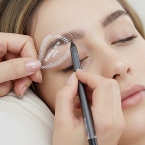Règle de traçage des sourcils PMU en forme de poisson, étanche, en acrylique transparent, outil de pochoir pour le dessin et le façonnage des sourcils et des yeux - Product Image 4