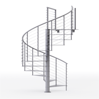 Escalier extérieur moderne en spirale galvanisé Escalier en spirale galvanisé haut de gamme en acier inoxydable
