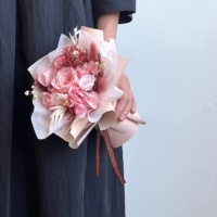 Buket Eucalyptus & Kapas Abadi yang Indah dengan Rumput Pampas untuk Hadiah Hari Valentine dan Ulang Tahun Pernikahan untuk Istri