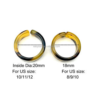 Anillo de concha de tortuga con flores para mujer, sortija estampada, joyería - Product Image 3