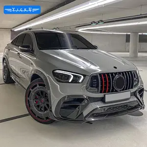Brabu s Rocket 900 Style bodykit becquets à lèvre avant en fibre de carbone pour <span class=keywords><strong>Mercedes</strong></span> Benz GLE450 GLE53 GLE63 Coupé SUV - Product Image 2