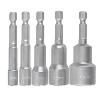 Lot de 65 mm de douilles hexagonales magnétiques en chrome vanadium pour perceuse et tournevis H10