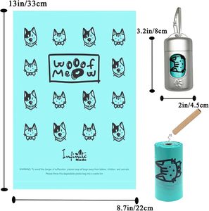 Distributeur de sacs à déjections pour chien Huamaohengchun à fixer au laisse avec clip, support de sacs à déjections à texture douce pour la peau, idéal pour les promenades avec chien et chat - Product Image 6