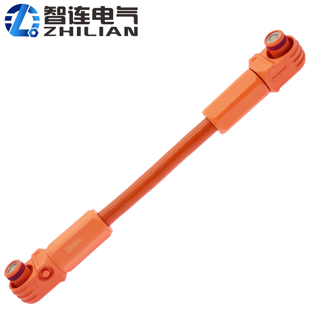 120A 200A 25mm2 High Current Male/Female Quick Plug Terminal IP67 Waterproof Silver Plated Orange Battery Energy Connector