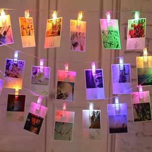 Fête D'anniversaire De Mariage De noël A MENÉ des lumières De Ficelle <span class=keywords><strong>À</strong></span> Piles LED <span class=keywords><strong>Guirlande</strong></span> Décors <span class=keywords><strong>Photo</strong></span> Porte-Clip - Product Image 3