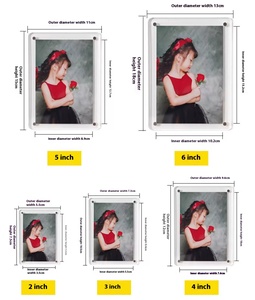 Spark Acrylic <span class=keywords><strong>Polaroid</strong></span> khung ảnh du lịch từ ảnh tường thẻ hiển thị đứng thẻ nhỏ ảnh tủ lạnh nam châm hiển thị khung - Product Image 5