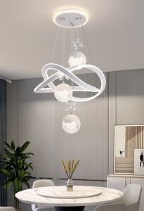 Lampadario di Lusso a Sospensione Lineare a Led in Cristallo K9 Moderno, Più Venduto, con Paralume a Fiori per Isola Cucina, Ristoranti e Bar - Product Image 3