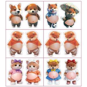 Juguete de Vinilo Creativo y Adorable de Shiba Inu, Cachorro con Gran Vientre, Juguete Antiestrés, Adhesivo Decorativo Anticolisión para Coche y Hogar, de Doble Uso - Product Image 5