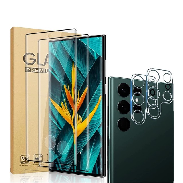 2 + 2 Pack for S22 S21 S20 S23 S24 S25S26 Ultra Screen Protectors With Camera Lens Protection