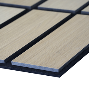 Panneaux muraux acoustiques en bois pour le bricolage au design moderne <span class=keywords><strong>Casse</strong></span>-tête gratuit Panneaux acoustiques insonorisés en latte de bois pour entrepôt de chambre à coucher - Product Image 3