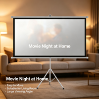 Outdoor-Projektionsleinwand 100 Zoll Tragbare Beamer-Leinwand für Heimkino Innen und Außen Unterstützt Doppelseitige Projektion