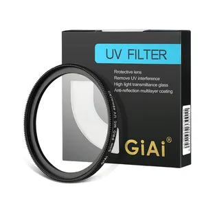 GiAi MC超薄49毫米-77毫米52毫米专业相机镜头紫外线过滤58毫米，带纳米涂层