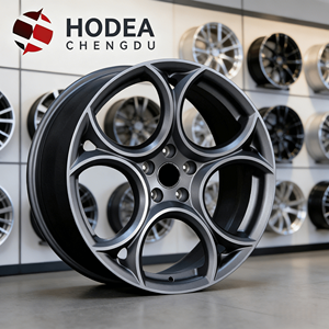 Cerchio in Lega di Alluminio da 18 Pollici 8J Multirazza <span class=keywords><strong>Grigio</strong></span> Canna di Fucile Lavorato a Macchina per <span class=keywords><strong>Alfa</strong></span> <span class=keywords><strong>Romeo</strong></span> 4C Coupé Performance Retrofit Personalizzato - Product Image 5