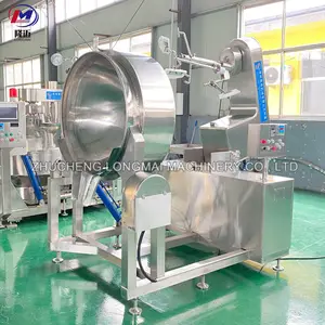 Mesin Pengaduk Ketel Memasak Telur, 100L 200L 500 Liter 600Liter Lapisan Ganda Otomatis untuk Produksi Massal
