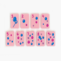 Ensemble de tuiles de mahjong américaines en acrylique à quatre couches avec icônes pop-art roses, œuvre d'art personnalisée pour les cadeaux en gros et les détaillants de jeux