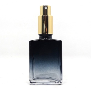 ขวดแก้วหยดสีดำทรงสี่เหลี่ยมแบนหรูหรา ขนาด 15 มล. 30 มล. 50 มล. 100 มล. พร้อมฝาสีดำทอง สำหรับเซรั่มและน้ำมันหอมระเหย - Product Image 2